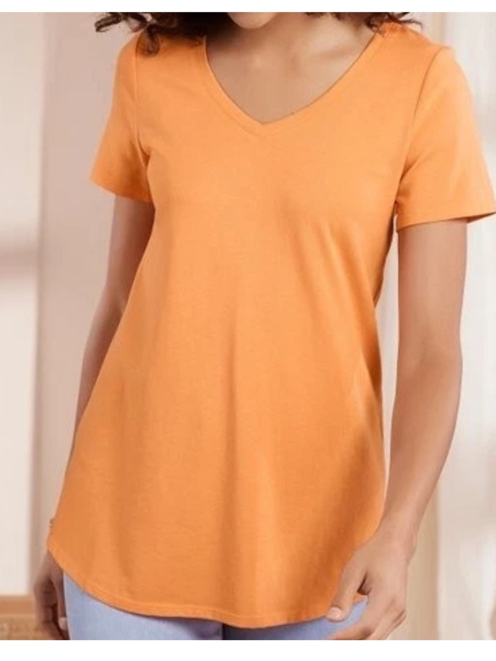 Soft Surroundings Pima Isabel peach tunic top